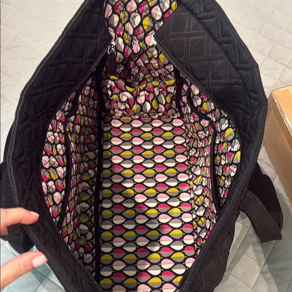 Vera Bradley Black Quilted Tote Bag - Picture 4 of 6